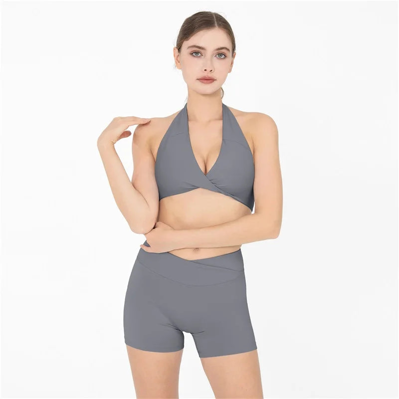 Butt Lifting Sports Set Shorts Gym Exercise Clothes Women's Yoga Suit For Fitness Short and Underwear Training Workout Tracksuit