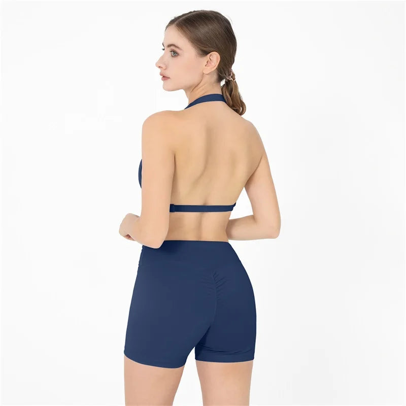 Butt Lifting Sports Set Shorts Gym Exercise Clothes Women's Yoga Suit For Fitness Short and Underwear Training Workout Tracksuit