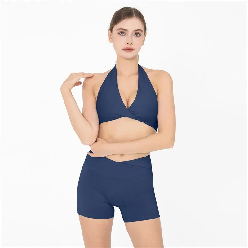 Butt Lifting Sports Set Shorts Gym Exercise Clothes Women's Yoga Suit For Fitness Short and Underwear Training Workout Tracksuit