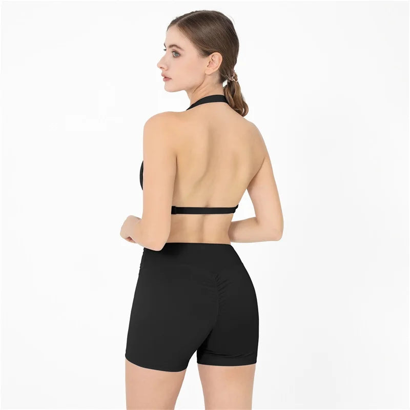 Butt Lifting Sports Set Shorts Gym Exercise Clothes Women's Yoga Suit For Fitness Short and Underwear Training Workout Tracksuit