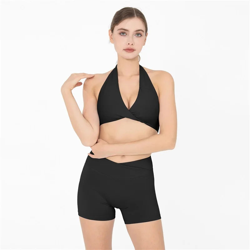 Butt Lifting Sports Set Shorts Gym Exercise Clothes Women's Yoga Suit For Fitness Short and Underwear Training Workout Tracksuit